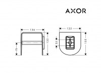 MEDIDAS PORTARROLLOS CON TAPA URQUIOLA AXOR